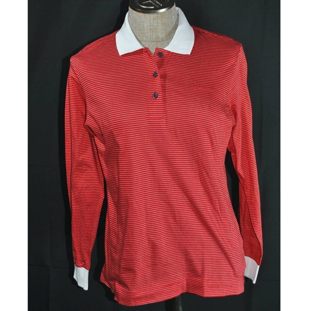 Visconti Red White Striped Polo Shirt - M